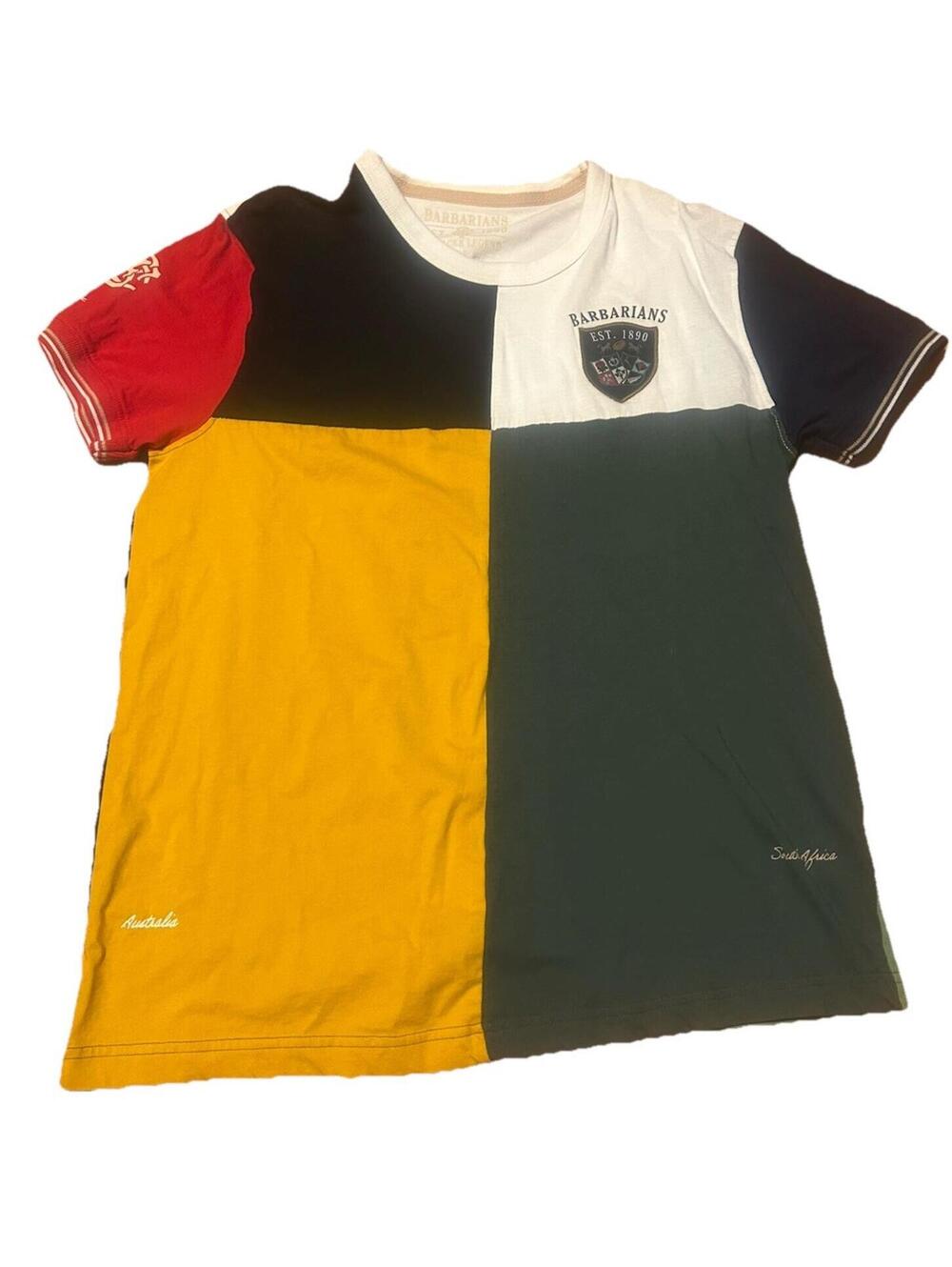 Black Legend Barbarians T-Shirt Men’s M Colorblock Est 1890 Graphic Tee